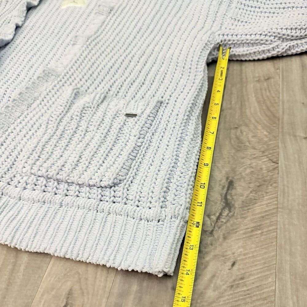 Hollister pastel periwinkle blue chenille knit oversized cardigan - Picture 4 of 5